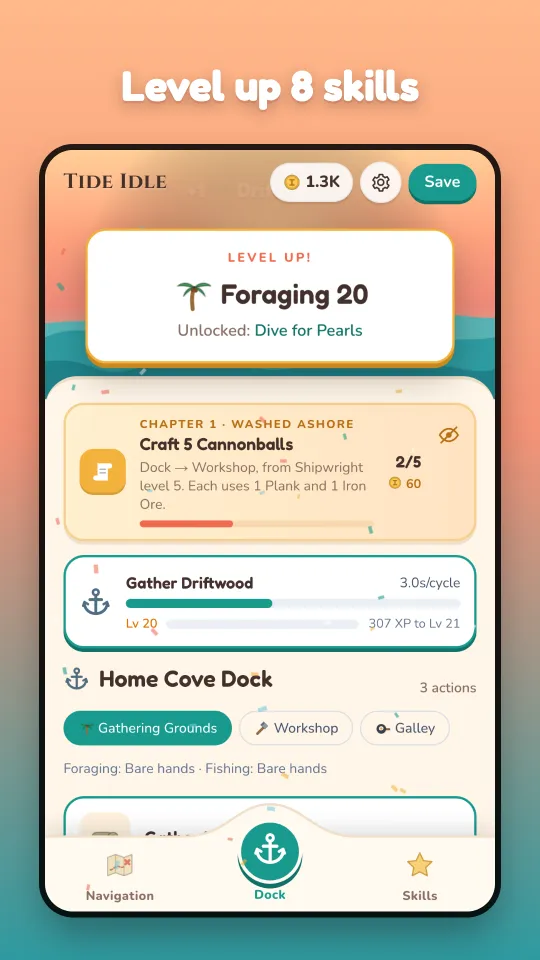 Leveling up a skill