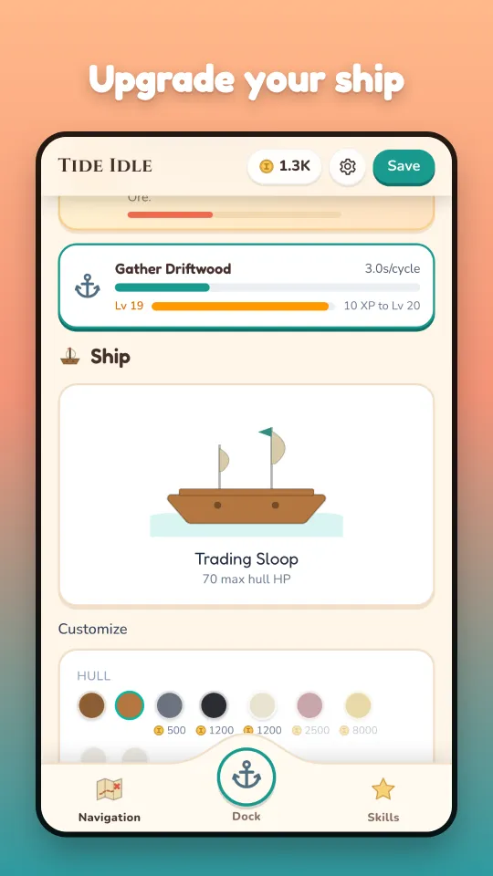 Upgrading the ship